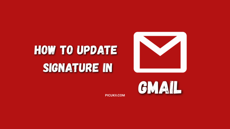 Update Signature in Gmail