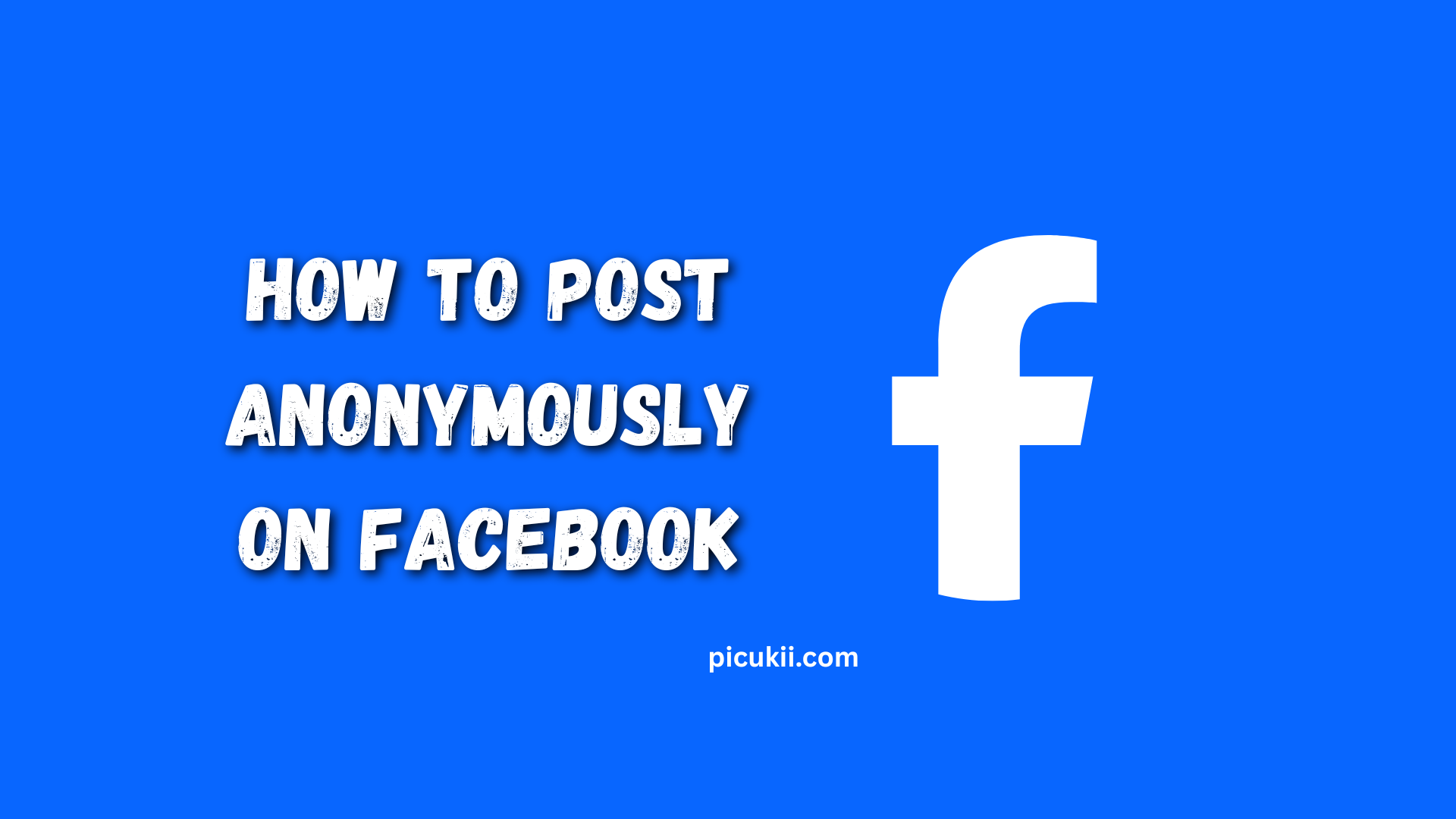 Post Anonymously on Facebook