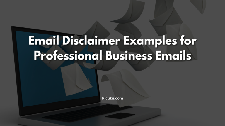 Email Disclaimer Examples