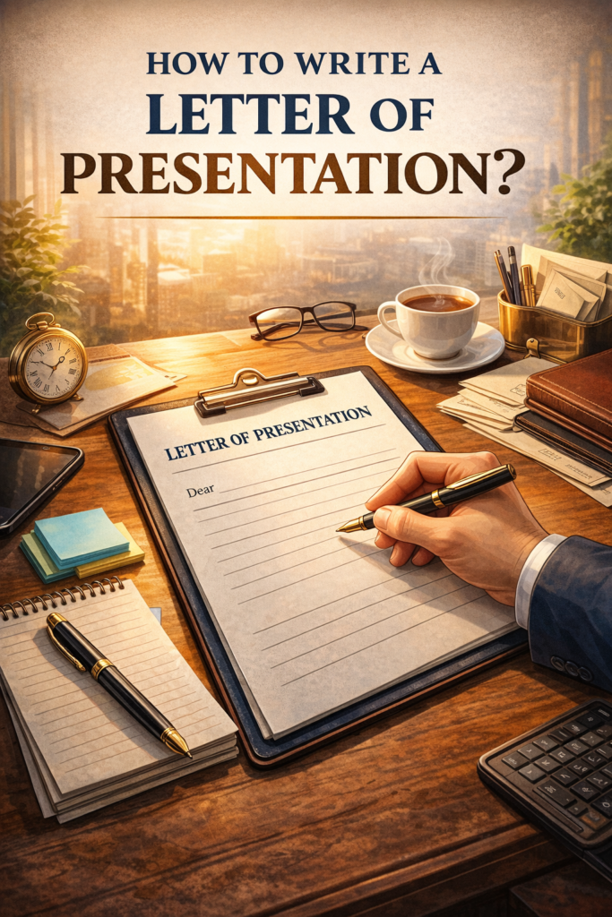 How to Write a Letter of Presentation
